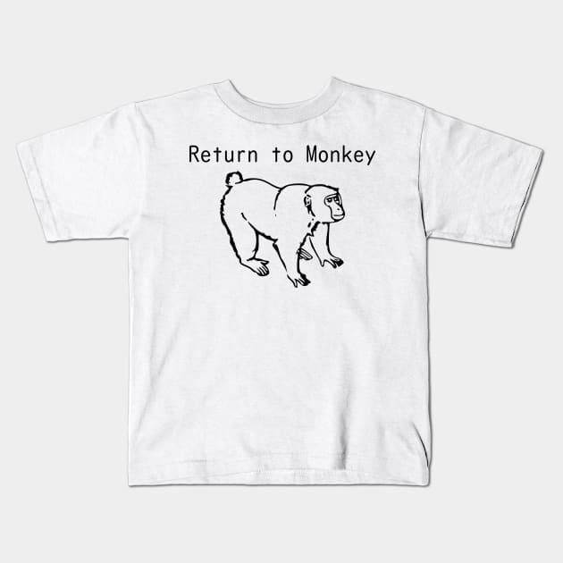 Return to Monkey Kids T-Shirt by giovanniiiii